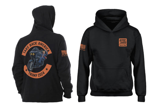 TBA 24' Orange On Black Hoodie